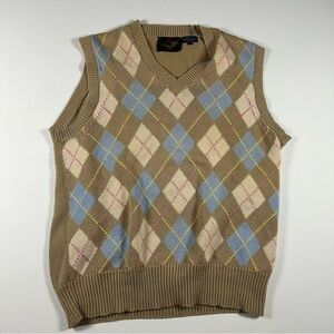 Vintage 90s The Storekeeper Knit Vest Men’s (fits Medium) Argyle Newport Beach